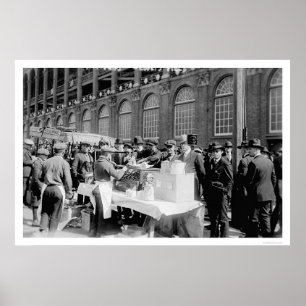 Pôster Cachorro Quente Ebbets Stand Baseball 1920