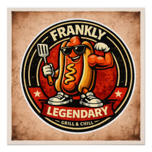 Pôster Cachorro Quente - Francamente Lendário - Amantes d