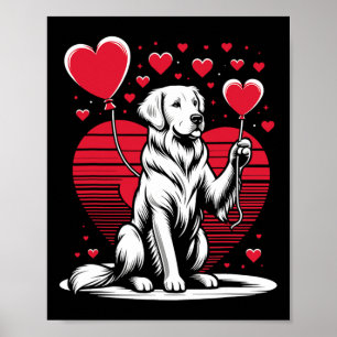 Poster Cachorro Retriever Dourado Dia dos Namorados Dono