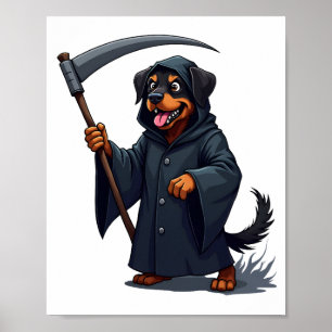 Poster Cachorro Rottweiler Ceifador