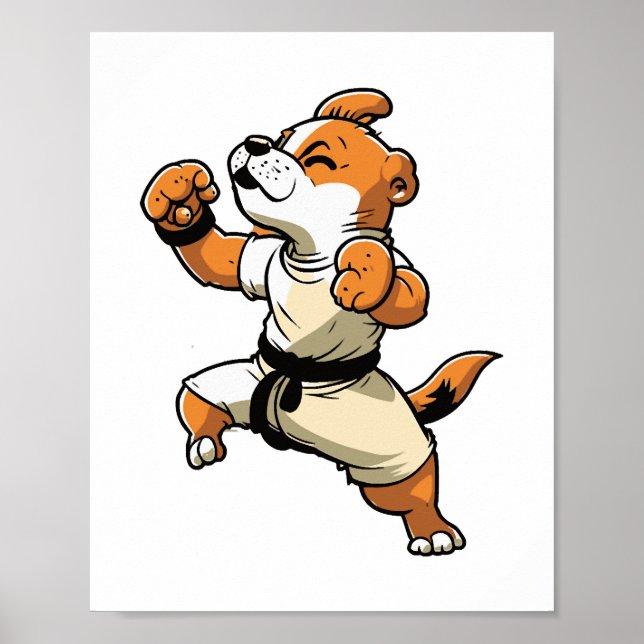 Poster Cachorro sabe que o Karate foi transformado (Frente)