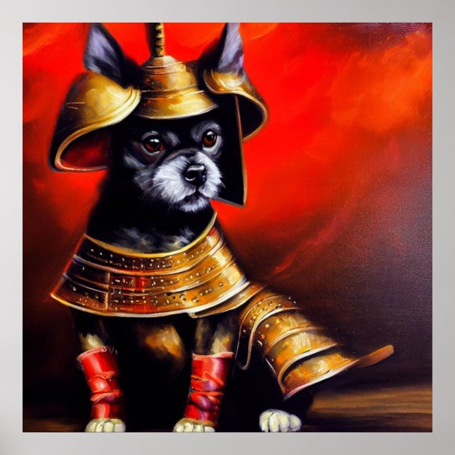 Poster Cachorro Samurai (Frente)