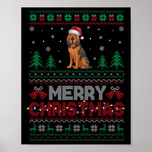 Poster Cachorro Sangrento Abriga Árvore de Natal Santa Ha