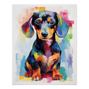 Pôster Cachorro Super Bonito Cachshund Puppy 004 - Xeno L
