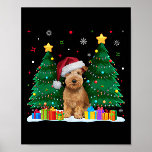 Poster Cachorro Terrier Molhado Roda Molhado Lover Santa