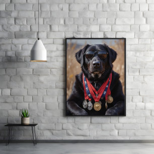 Poster Cachorro Velho, Medalhas Grandes, Legado Maior