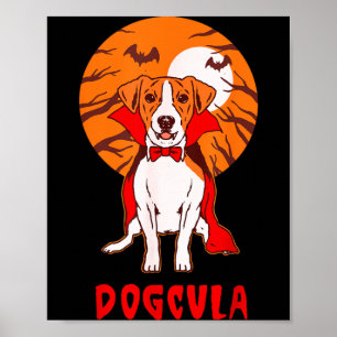 Poster Cachorrocula Piada de Cachorro Engraçado Halloween