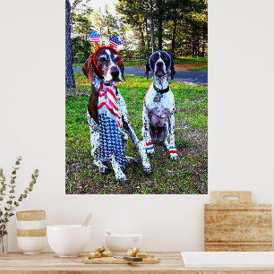 Poster Cachorros de Festa de Celebração Patriótica
