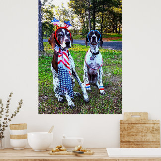 Poster Cachorros de Festa de Celebração Patriótica
