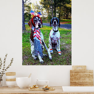 Poster Cachorros de Festa de Celebração Patriótica