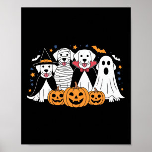 Poster Cachorros De Halloween Fofos Para Pet-Lovers E Fe