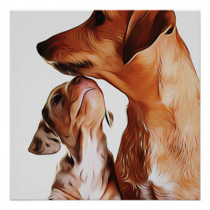 Pôster Cachorros de salsicha 7 Semanas Dachshund Birthday