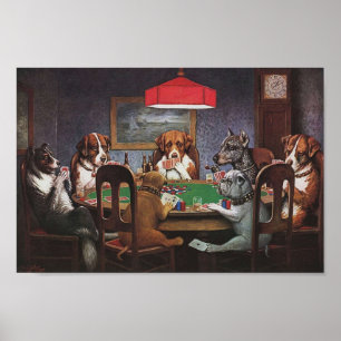Poster Cachorros Jogando Poker Um Amigo Que Precisa De Al