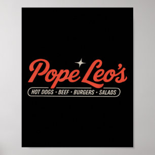 Poster Cachorros Quentes Pope Leo Hambúrgueres de Carne S