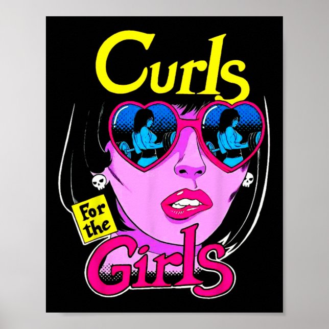 Poster Cachos Engraçados Para Meninas Levantamento de Pes (Frente)