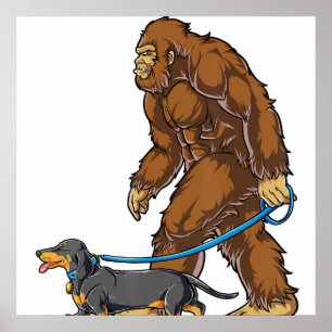 Poster Cachshund T Sasquatch Kids Men W
