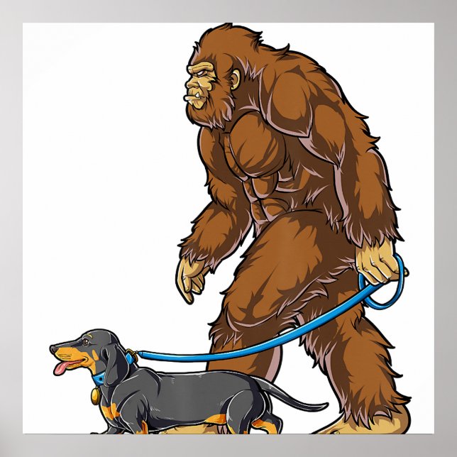 Poster Cachshund T Sasquatch Kids Men W (Frente)