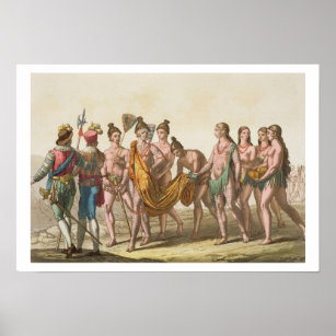 Poster Caciche Ruler acompanhado de suas Esposas (cor ilu
