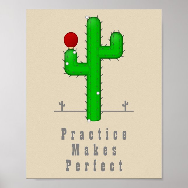 Poster Cacto Faz Perfeito (Frente)