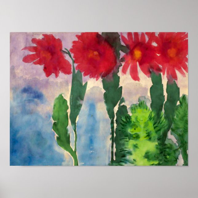 Poster Cactos Bloqueando | Emil Nolde | (Frente)