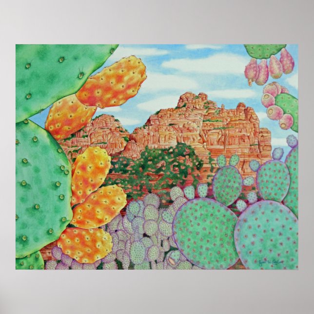 Pôster Cactos do deserto (Frente)