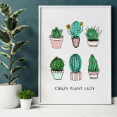Poster Jardim De Cactus Caquetado Em Pote