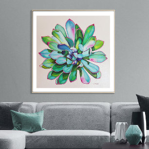 Poster Cactus Azul e Rosa  Peso pesado do arquivo