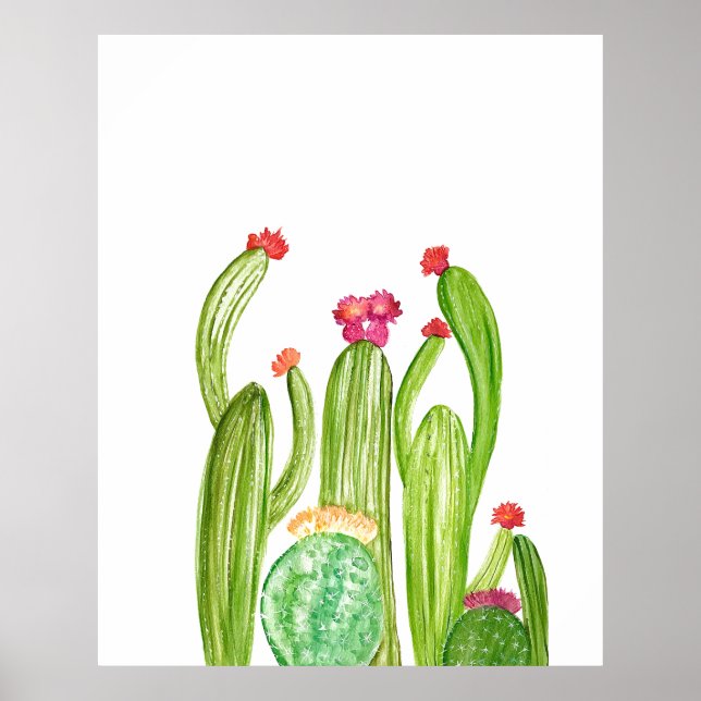 Poster Cactus Cactos Arizona Desert Art Succult (Frente)
