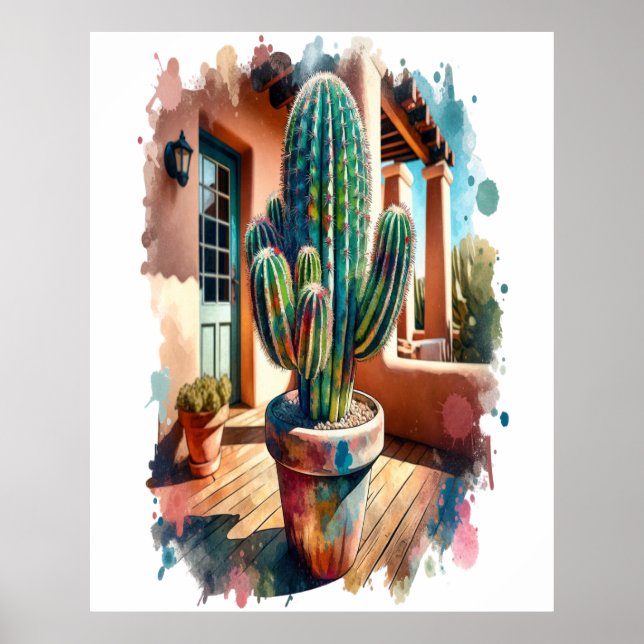 Poster "Cactus em Porch" (Frente)