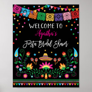 Poster Cactus Fiesta Bridal Shower Welcome Sign Decor