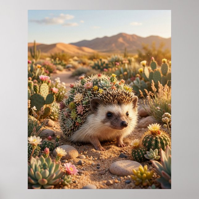 Poster Cactus Hedgehog Desert Bloom (Frente)