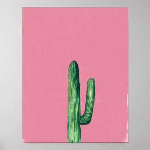 Pôster Cactus impressão. Plantas em ilustração de arte ro