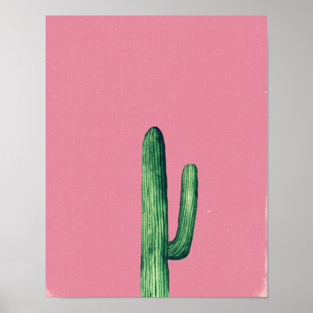 Pôster Cactus impressão. Plantas em ilustração de arte ro (Frente)