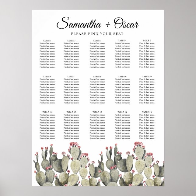 Poster Cactus Verde Moderno (Frente)