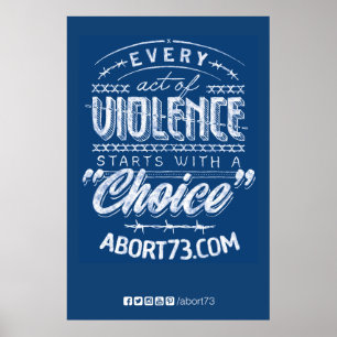 Poster Cada acto de violência… Abort73.com