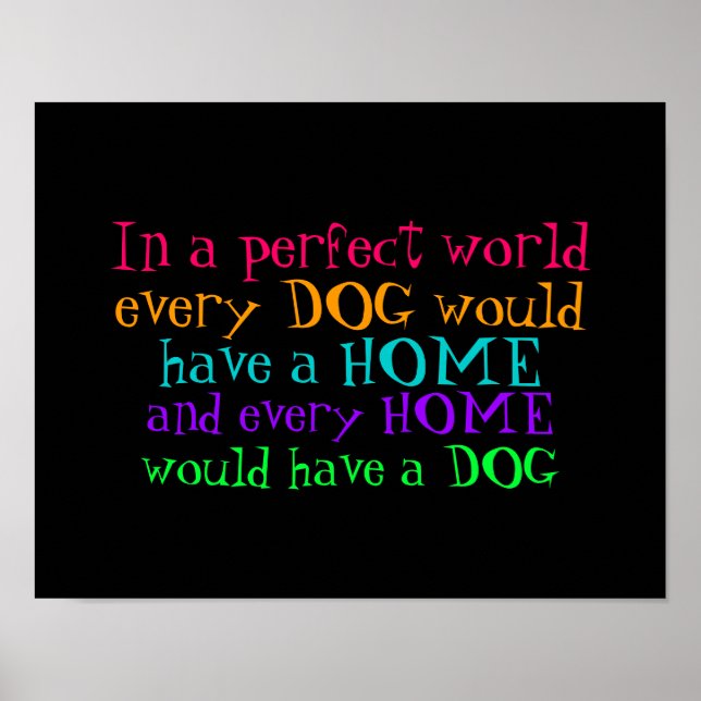 poster cada casa deveria ter um cachorro (Frente)
