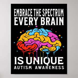 Poster Cada Cérebro É Um Único Autismo Aconselhamento Par