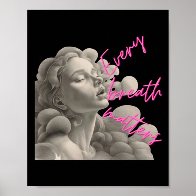 Poster Cada Respiração É Dotada Por Divertimento Do Vesti (Frente)