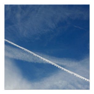 Pôster cadarço branco no céu