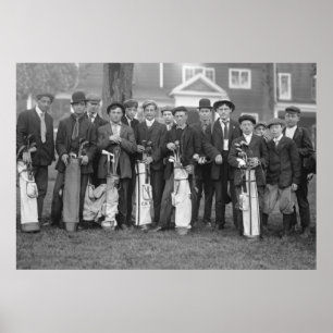 Poster Caddies de Golfe Baltusrol: início dos anos 1900