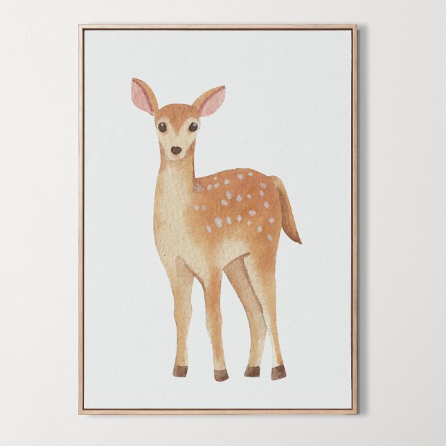 Poster Cadeado das Meninas das Marinheiras (Watercolor Woodland Deer Boys Girls Room Decor, animal print, 
)