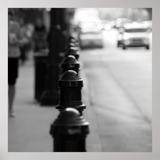 Pôster Cadeia de tráfego Sidewalk