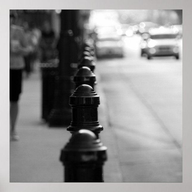 Pôster Cadeia de tráfego Sidewalk (Frente)