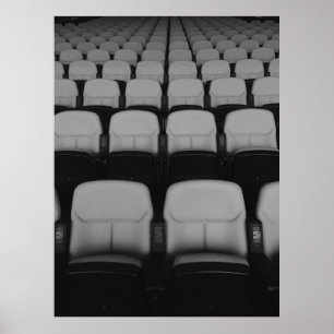 POSTER CADEIAS DE TEATRO BRANCO E PRETO VAGANTES SEM PEÇ