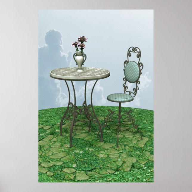 Pôster Cadeira Azul (Frente)