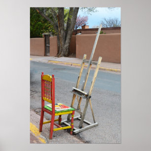 Poster Cadeira de Artista da Canyon Road, Santa Fe
