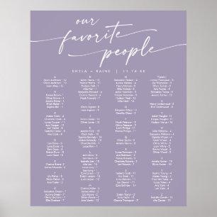 Poster Cadeira de Assento Imprimível Lavanda Roxa Boho Ch
