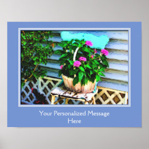 Pôster Cadeira de Jardim Flor Personalizada