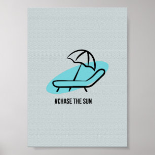 Poster Cadeira de Praia Persiga O Sol - Vaca de Verão Min