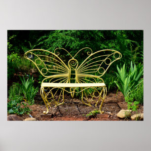 Poster Cadeira do banco da borboleta